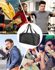 HOLYLUCK Foldable Travel Duffel Bag For Women & Men Luggage Great for Gym - large black HLC408