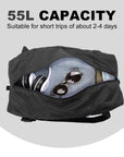 HOLYLUCK Foldable Travel Duffel Bag For Women & Men Luggage Great for Gym - large black HLC408