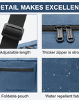 HOLYLUCK Foldable Travel Duffel Bag For Women & Men Luggage Great for Gym - Airforce blue HLC008