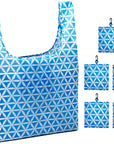 Reusable Grocery Bags Foldable Shoping Bags with Handles, 5 Pack Tote Bags Bulk Nylon Bags, Waterproof & Lightweight