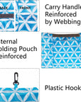 Reusable Grocery Bags Foldable Shoping Bags with Handles, 5 Pack Tote Bags Bulk Nylon Bags, Waterproof & Lightweight