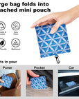 Reusable Grocery Bags Foldable Shoping Bags with Handles, 5 Pack Tote Bags Bulk Nylon Bags, Waterproof & Lightweight