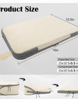 2 Set Compression Bags Travel Cubes for Packing Suitcase Organizer Bags Set Beige HRS06