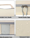 2 Set Extra Large Compression Packing Cubes for Travel Beige HRS07