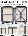 2 Set Extra Large Compression Packing Cubes for Travel Beige HRS07