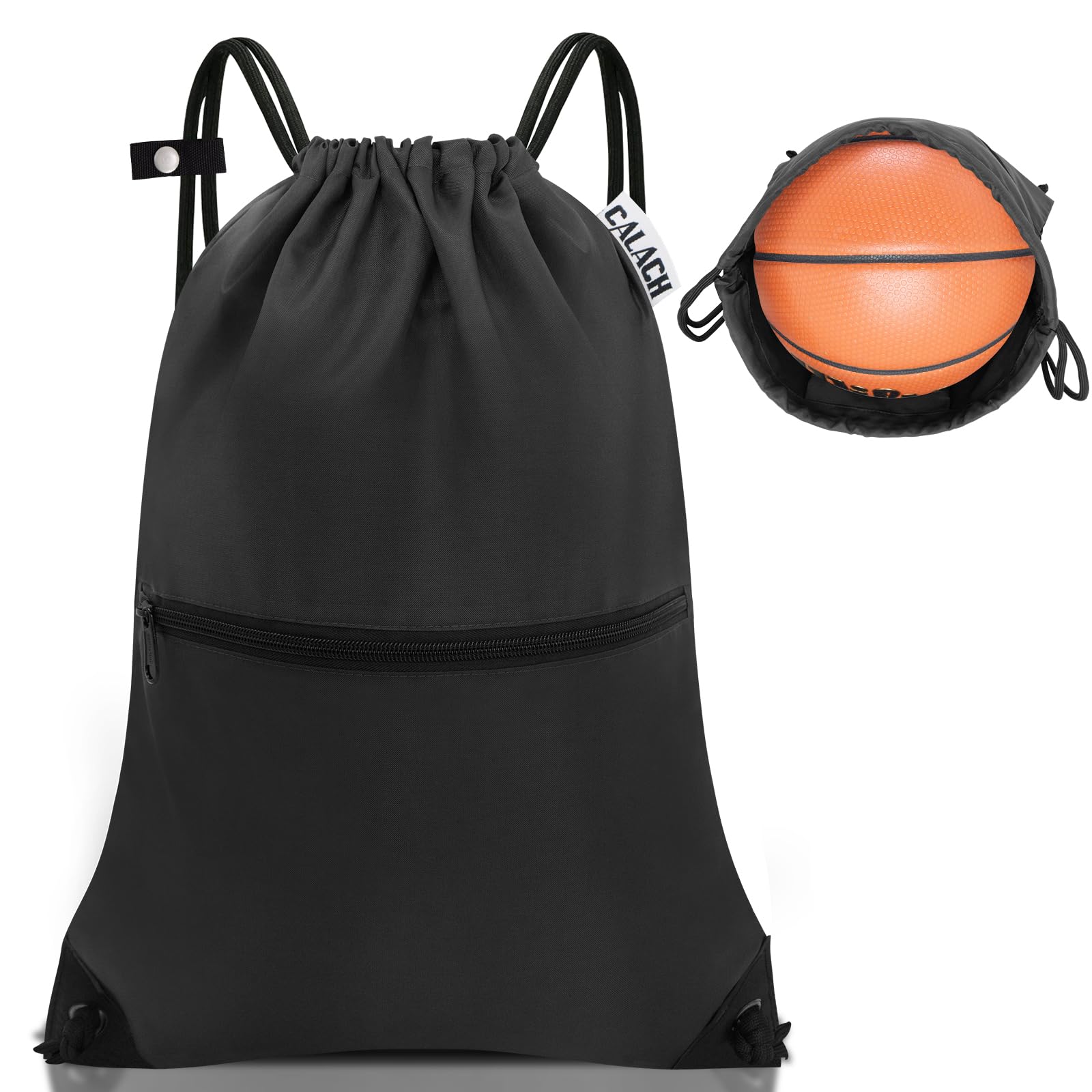CALACH Large Gym Sports string backpack black HLC004