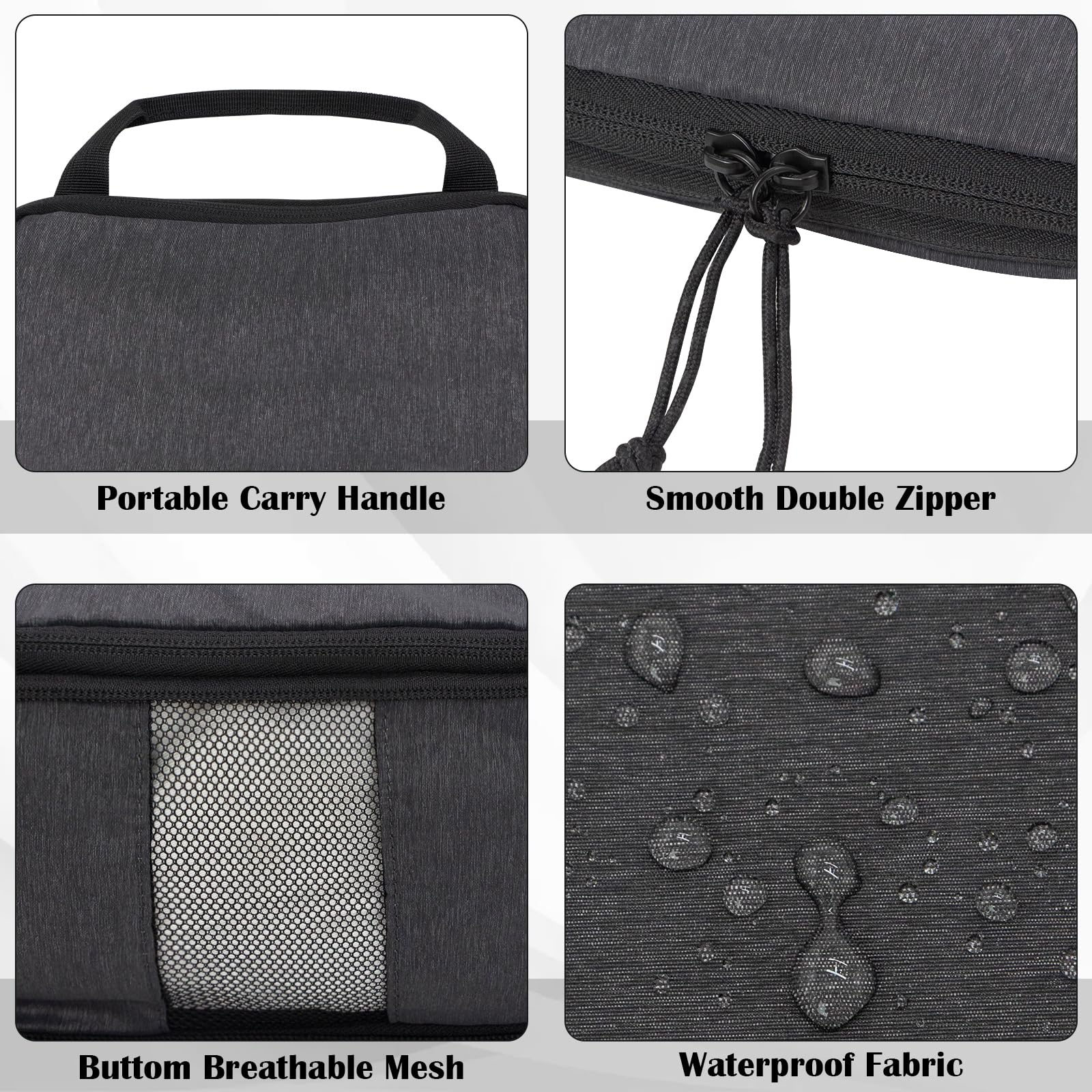 2 Set Compression Bags Travel Cubes for Packing Suitcase Organizer Bags Set Black HRS06