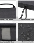 2 Set Compression Bags Travel Cubes for Packing Suitcase Organizer Bags Set Black HRS06