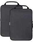 2 Set Compression Bags Travel Cubes for Packing Suitcase Organizer Bags Set Black HRS06