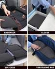 2 Set Compression Bags Travel Cubes for Packing Suitcase Organizer Bags Set Black HRS06