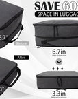 2 Set Extra Large Compression Packing Cubes for Travel Black HRS07