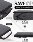 2 Set Compression Bags Travel Cubes for Packing Suitcase Organizer Bags Set Black HRS06