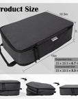 2 Set Extra Large Compression Packing Cubes for Travel Black HRS07