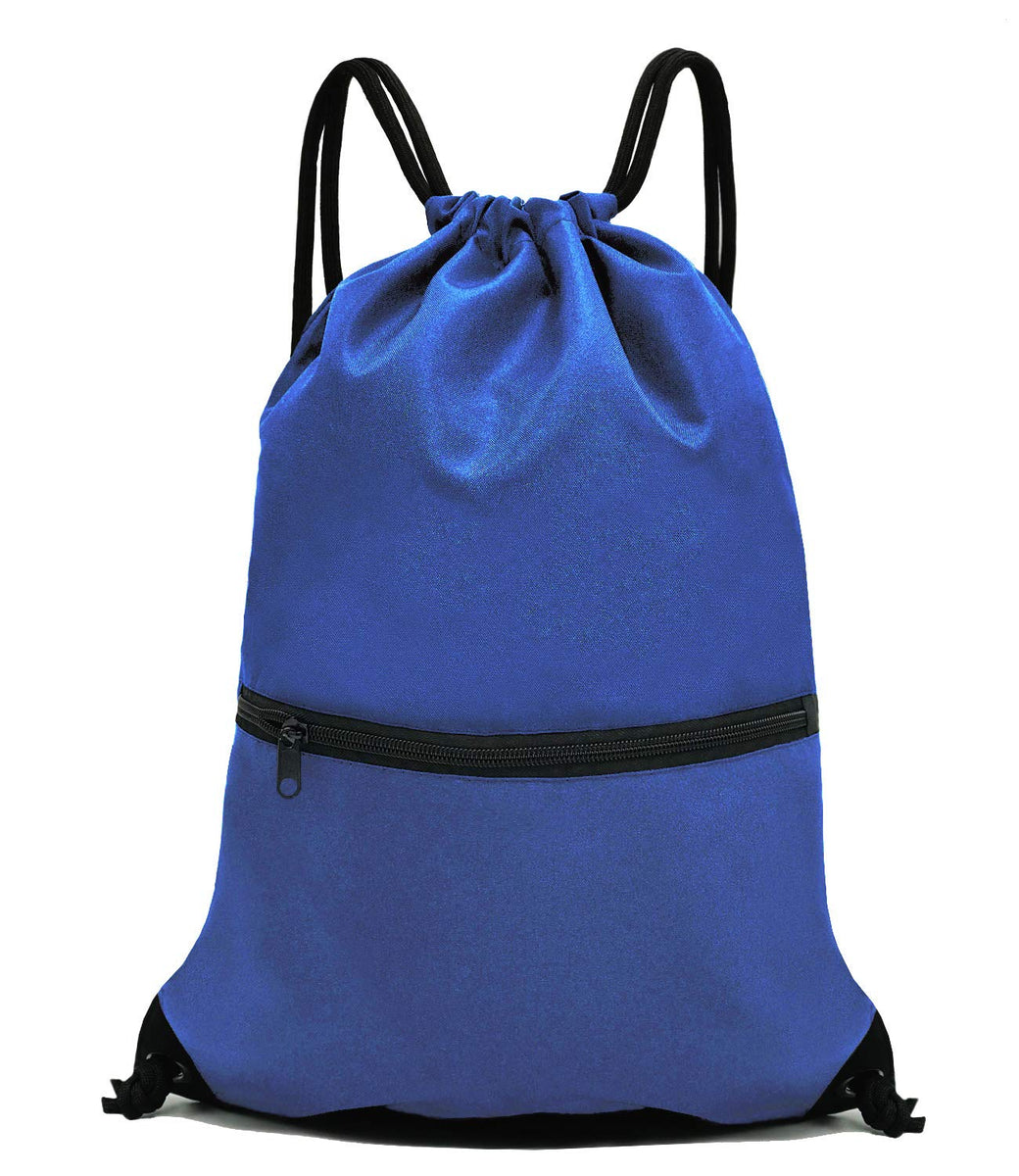 HOLYLUCK Drawstring Backpack Bag Sport Gym Sackpack Blue HLC001 display picture 3