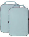 2 Set Compression Bags Travel Cubes for Packing Suitcase Organizer Bags Set Blue HRS06