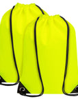 2PCS Drawstring Bags Bulk, String Backpack Bright Yellow HRS10
