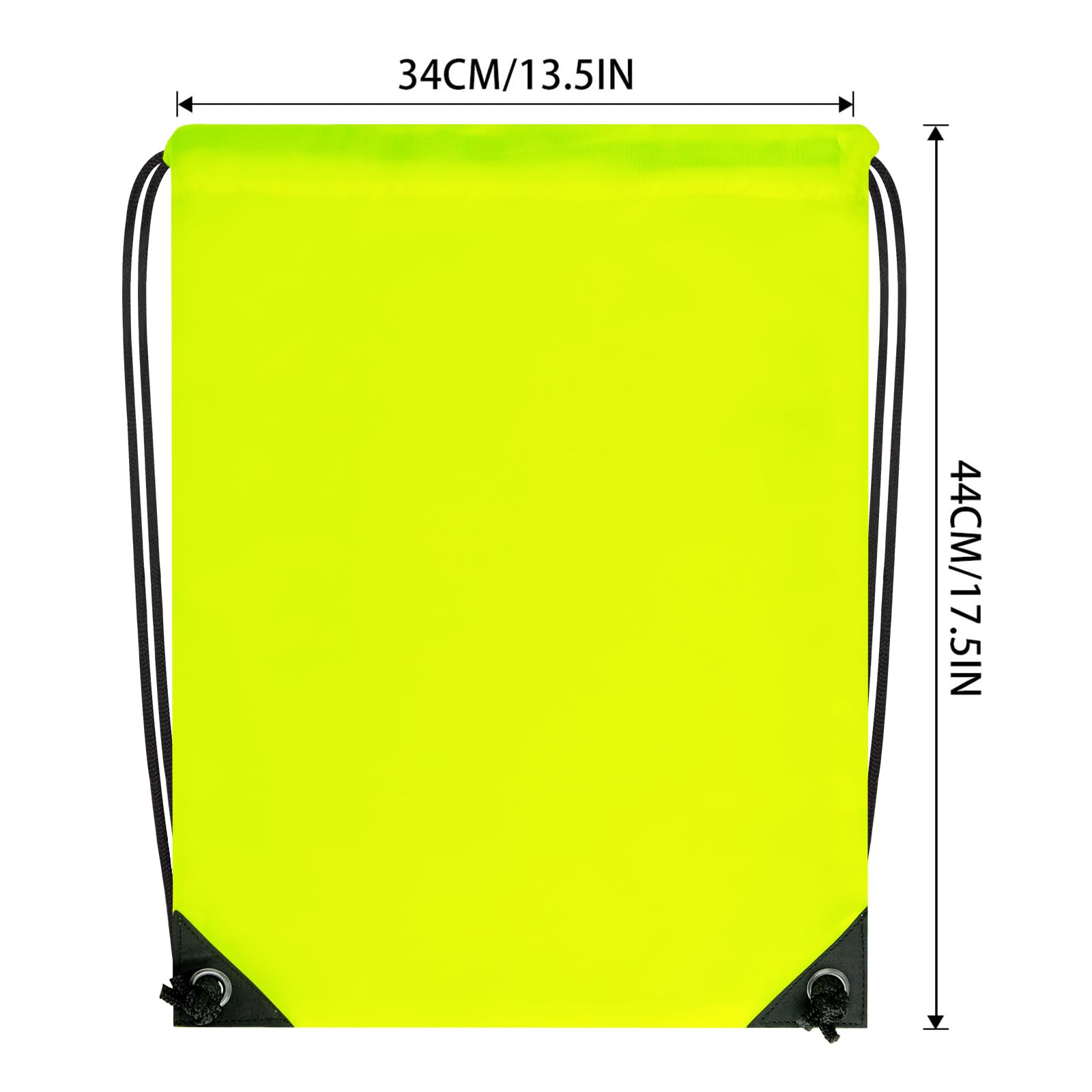 2PCS Drawstring Bags Bulk, String Backpack Bright Yellow HRS10