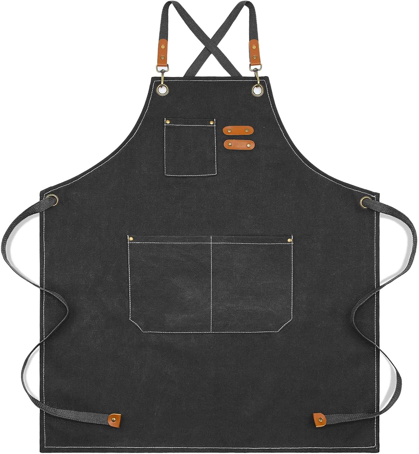 Kitchen Chef Apron 6 Pockets Black HLC062