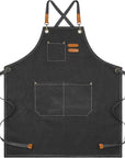 Kitchen Chef Apron 6 Pockets Black HLC062