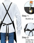 Kitchen Chef Apron 6 Pockets Black HLC062