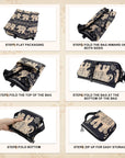 Drawstring Backpack Sports Gym Bag With Multi Pockets Elephant HLC049