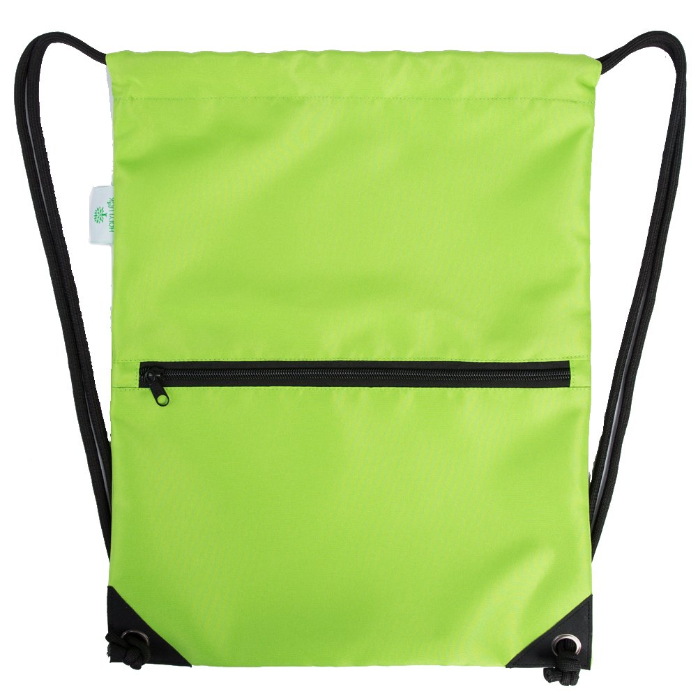 HOLYLUCK Drawstring Backpack Bag Sport Gym Sackpack Green HLC001