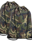 2PCS Drawstring Bags Bulk, String Backpack Bright Green Camo HRS10