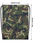 2PCS Drawstring Bags Bulk, String Backpack Bright Green Camo HRS10