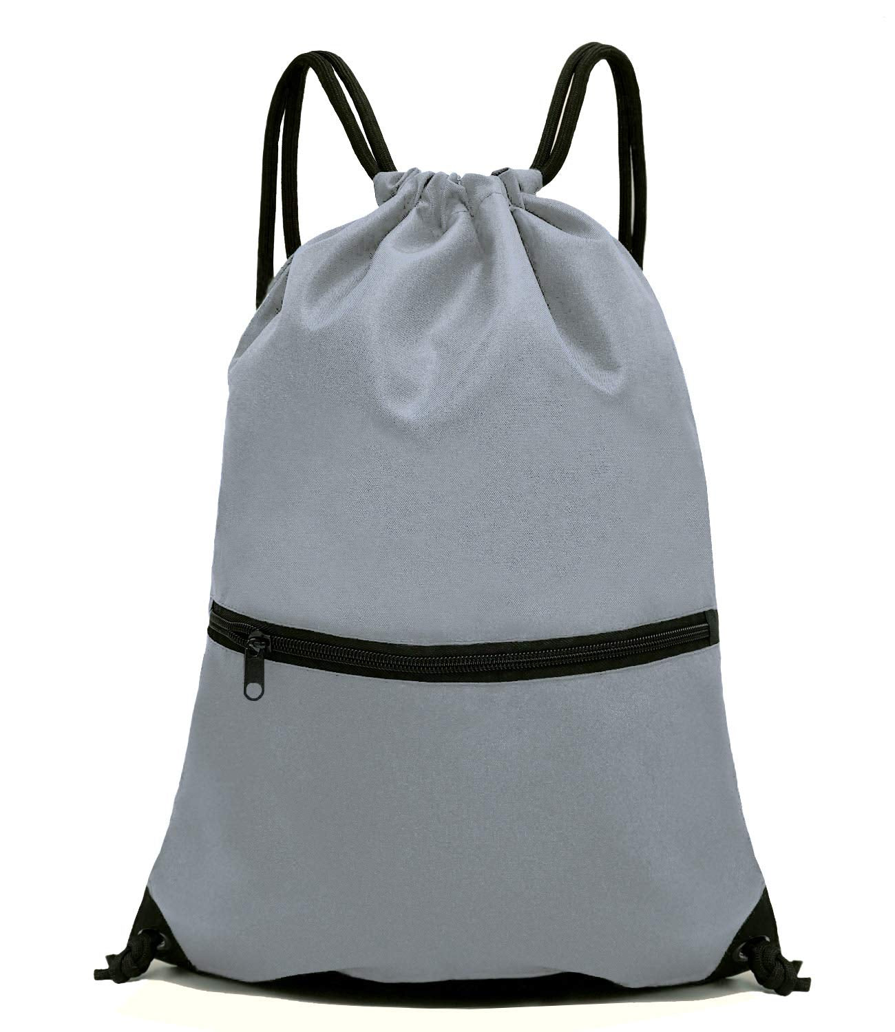 HOLYLUCK Drawstring Backpack Bag Sport Gym Sackpack Grey HLC001