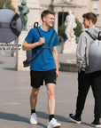 Outdoor Sport Gym Sack Waterproof Drawstring Backpack Bag Black Gradient HLC005