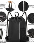 Outdoor Sport Gym Sack Waterproof Drawstring Backpack Bag HLC005