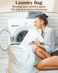 Canvas Laundry Bag, Cotton Laundry Bag with Handles & Drawstring HLC071-XL