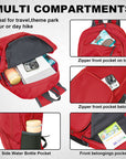 HOLYLUCK 20L lightweight packable Hiking Daypack Foldable Backpack HLC410 Red