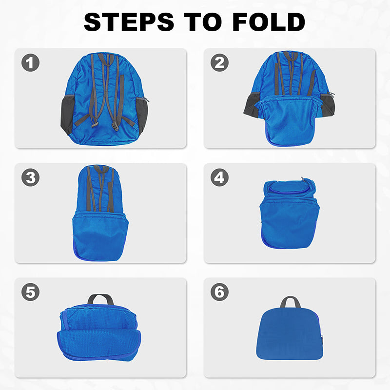 HOLYLUCK 20L lightweight packable Hiking Daypack Foldable Backpack HLC410 Blue