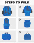 HOLYLUCK 20L lightweight packable Hiking Daypack Foldable Backpack HLC410 Blue