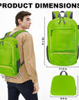 HOLYLUCK 20L lightweight packable Hiking Daypack Foldable Backpack HLC410 Green