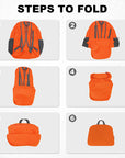 HOLYLUCK 20L lightweight packable Hiking Daypack Foldable Backpack HLC410 Orange