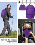 HOLYLUCK 20L lightweight packable Hiking Daypack Foldable Backpack HLC410 Purple