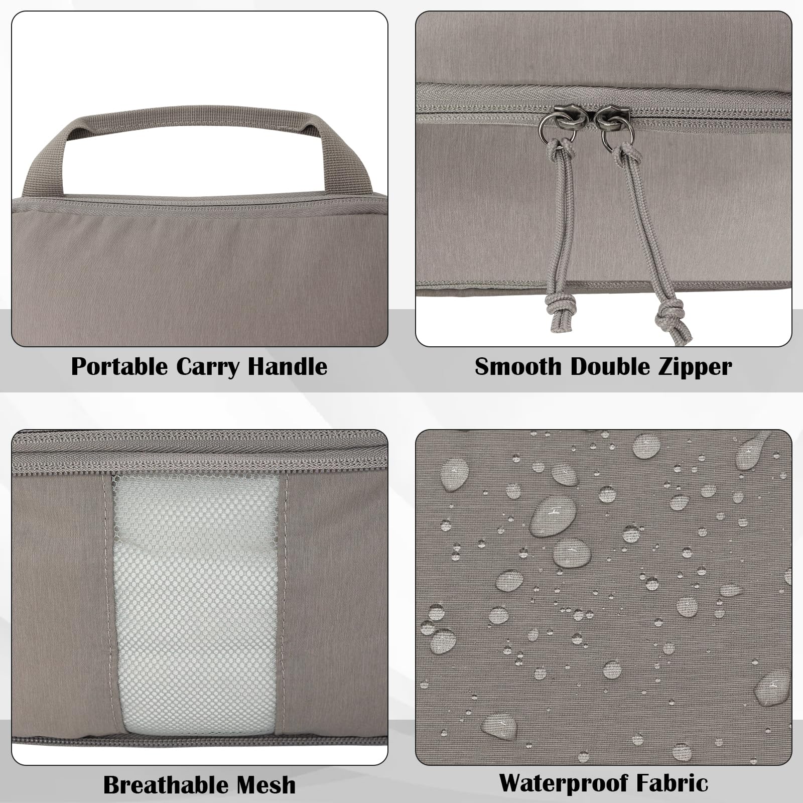 2 Set Extra Large Compression Packing Cubes for Travel Khaki HRS07