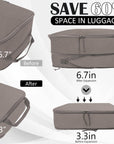 2 Set Extra Large Compression Packing Cubes for Travel Khaki HRS07