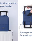 Shoe Bag for Travel Holds 3 Pair of Shoes with Zipper French Navy HLC064