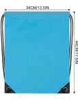 2PCS Drawstring Bags Bulk, String Backpack Bright Light Blue HRS10