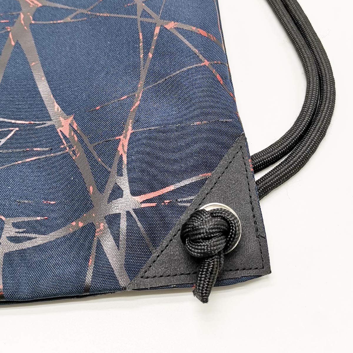 Outdoor Sport Gym Sack Waterproof Drawstring Backpack Bag Metallic-navy Blue HLC001