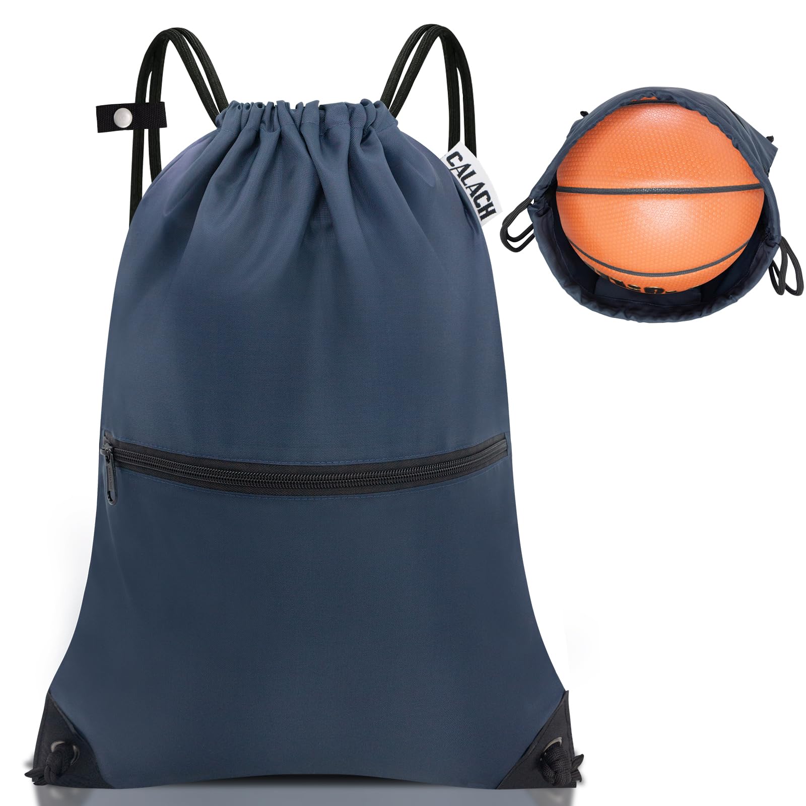 CALACH Large Gym Sports String Backpack Navy HLC004