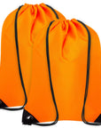 2PCS Drawstring Bags Bulk, String Backpack Orange HRS10
