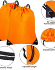 2PCS Drawstring Bags Bulk, String Backpack Orange HRS10