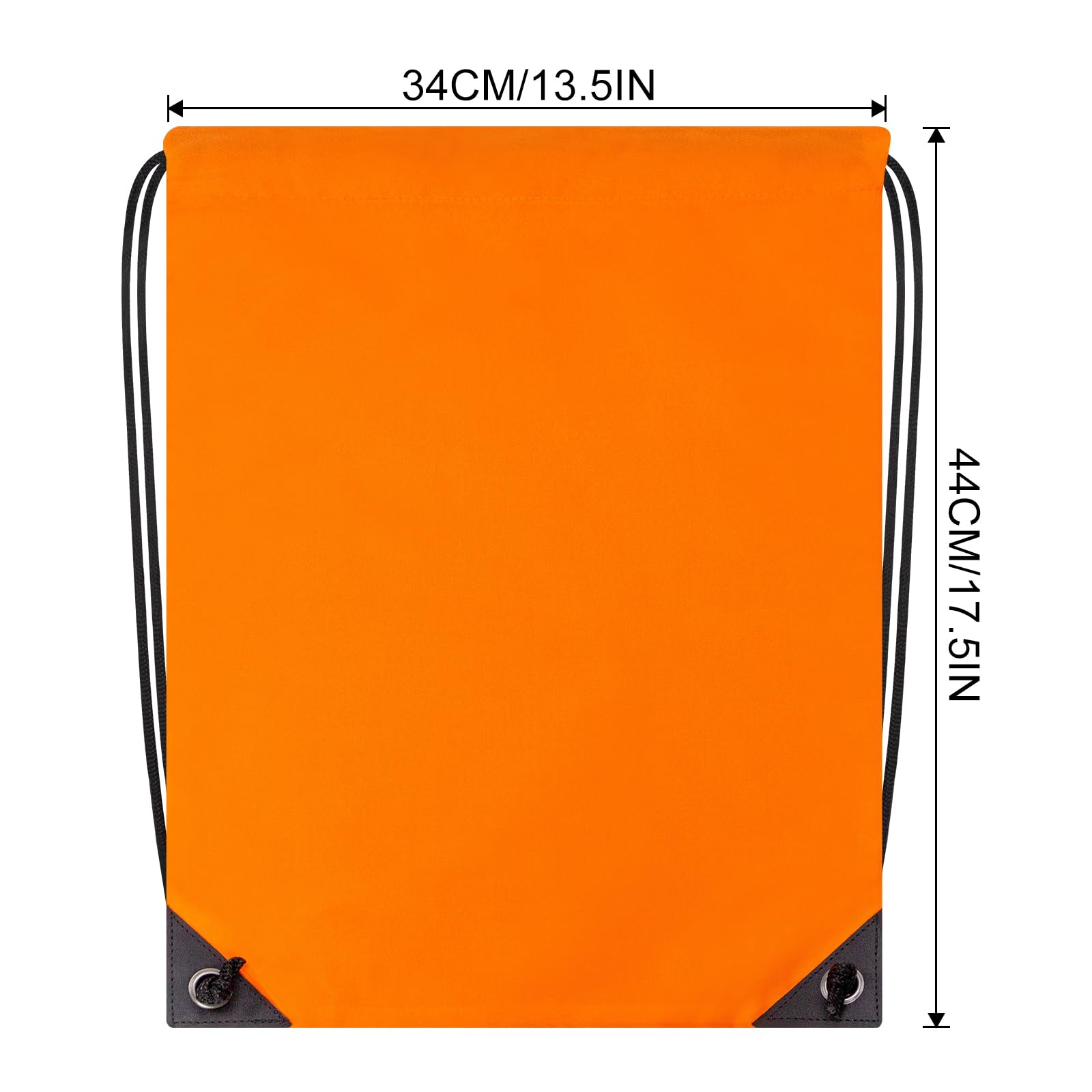 2PCS Drawstring Bags Bulk, String Backpack Orange HRS10