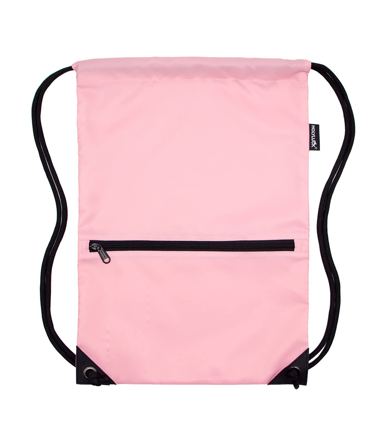 HOLYLUCK Drawstring Backpack Bag Sport Gym Sackpack Pink HLC001
