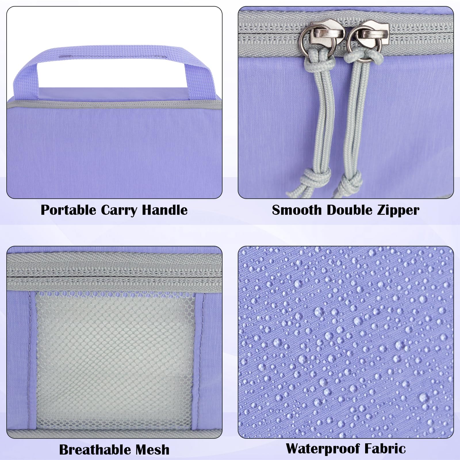 2 Set Extra Large Compression Packing Cubes for Travel Purple HRS07