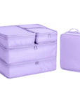 6 Set Travel Packing cubes luggage Organizer Waterproof Shoe Bag Purple HLC019